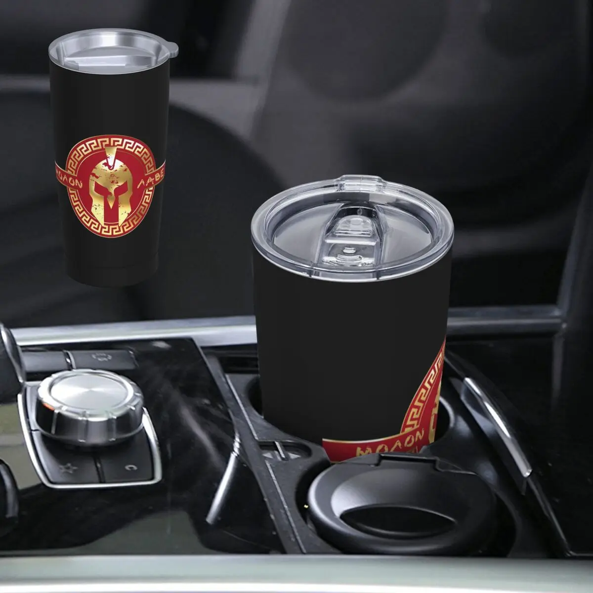 Spartan Sparta Warrior Helmet Logo Stainless Steel Tumbler Vacuum Insulated Mugs Thermal Cold Cup Straws With Lid 20oz