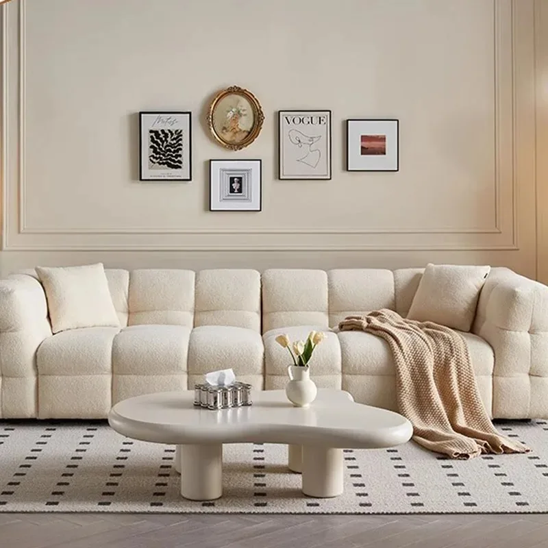 أرائك غرفة المعيشة البيضاء الإبداعية كرسي بذراعين مصمم جمالي كبير الحجم أرائك غرفة المعيشة أثاث جناح صالة Divano الحديثة #2