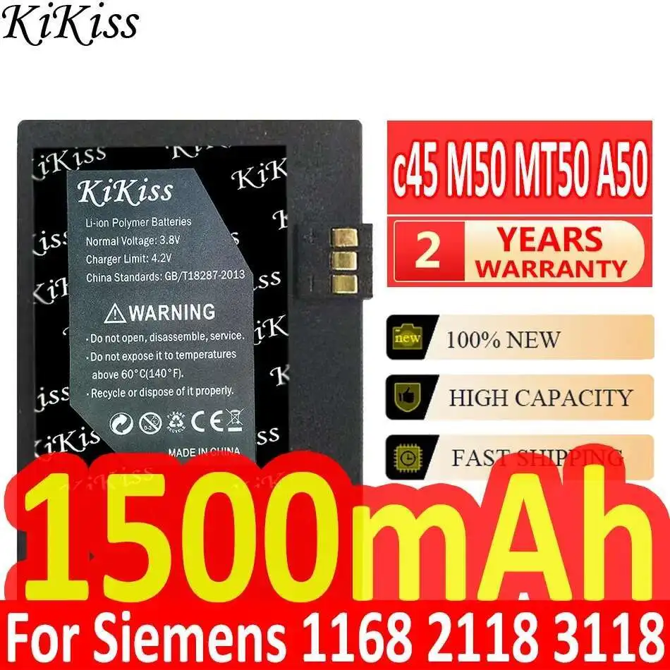 

High Performance 1500Mah For Siemens 1168 2118 3118 C45 M50 MT50 A50 Premium Replacement Mobile Phone Battery