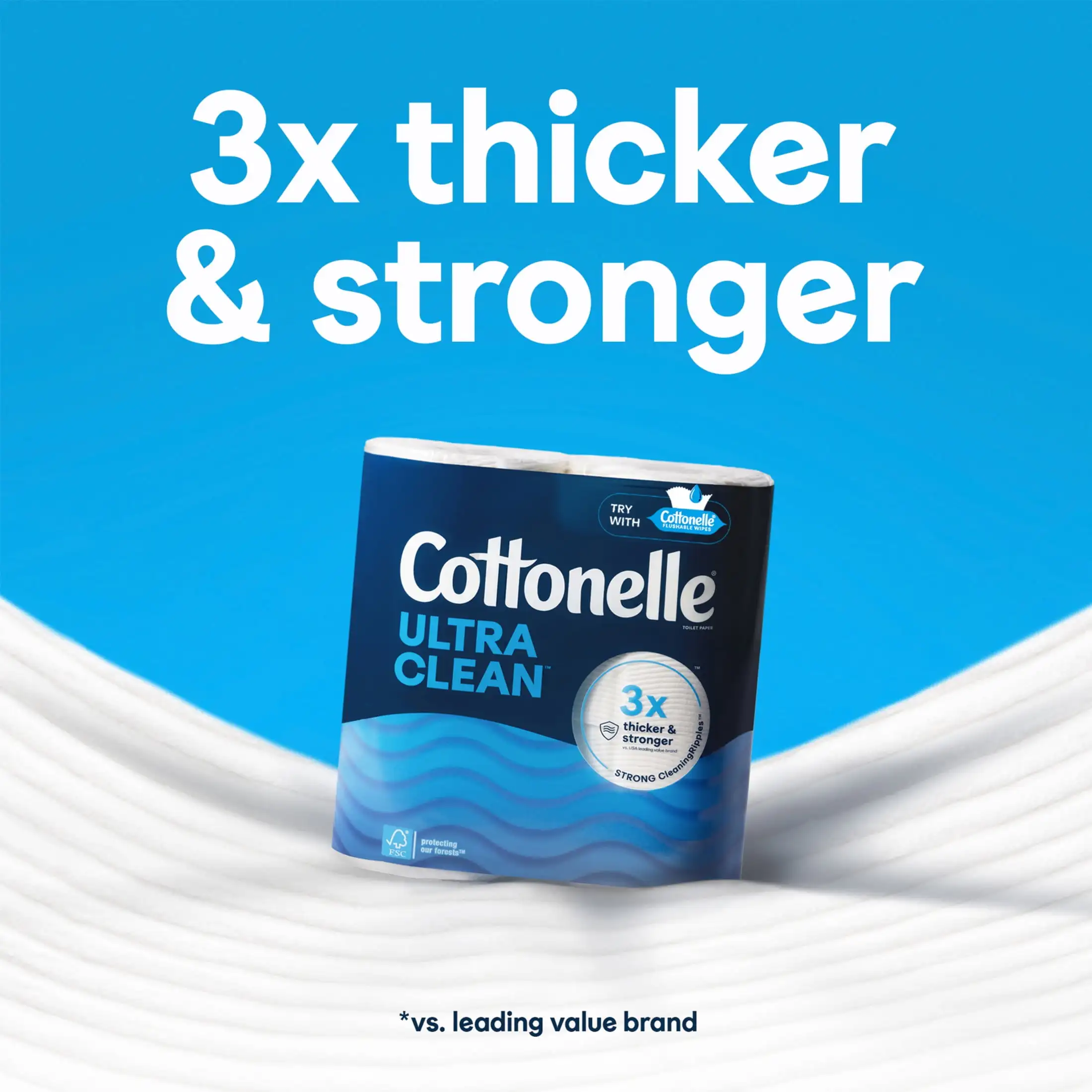 Ultra Clean Toiletpapier, Sterk Toiletpapier, 24 Mega Rollen