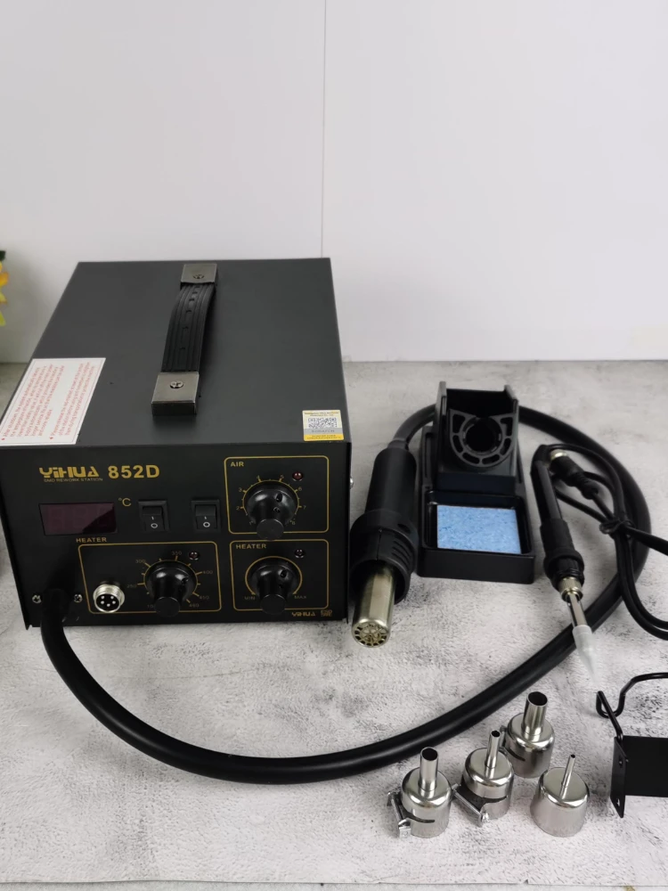 YIHUA 852D Diaphragm Pump 2 in 1 Soldering Iron Hot Air Soldering Station LED Display