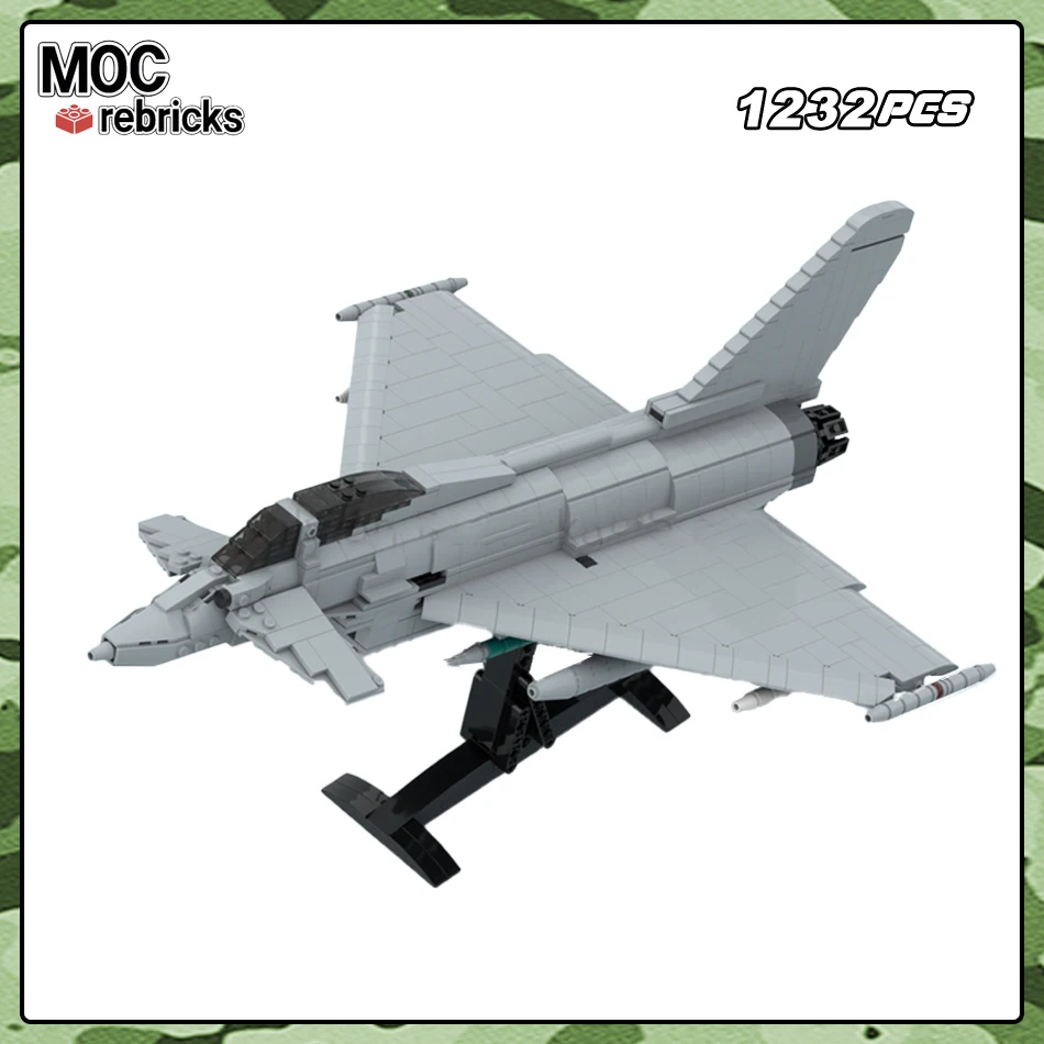 MOC-201734 Europe Classic Battle Aircraft Series Model Building Block Multi Functional Fighter Jet Weapon Bricks Children's Toys