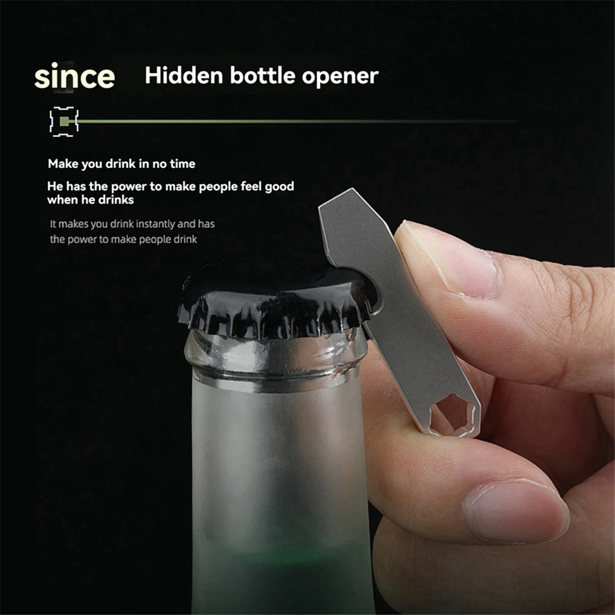 Mini palanca multifuncional, abrebotellas, llave Hexagonal, herramienta portátil para exteriores, equipo multifuncional para acampar
