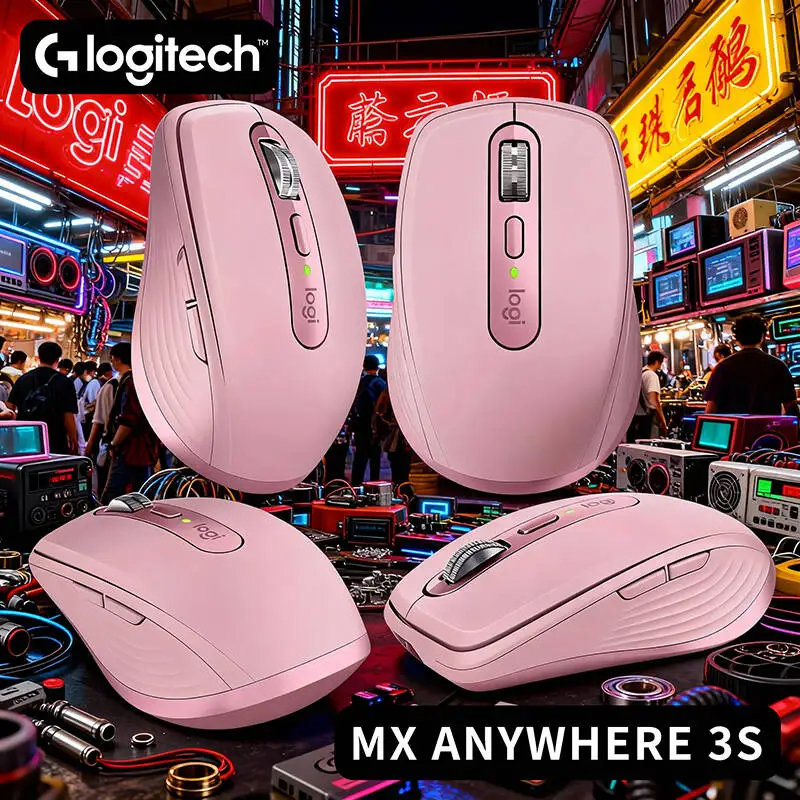 

Professional Logitech MX Anywhere 3S Mouse - 8000 DPI Darkfield, MagSpeed Scroll,Anti slip ,3-Device Bluetooth, USB-C Charging