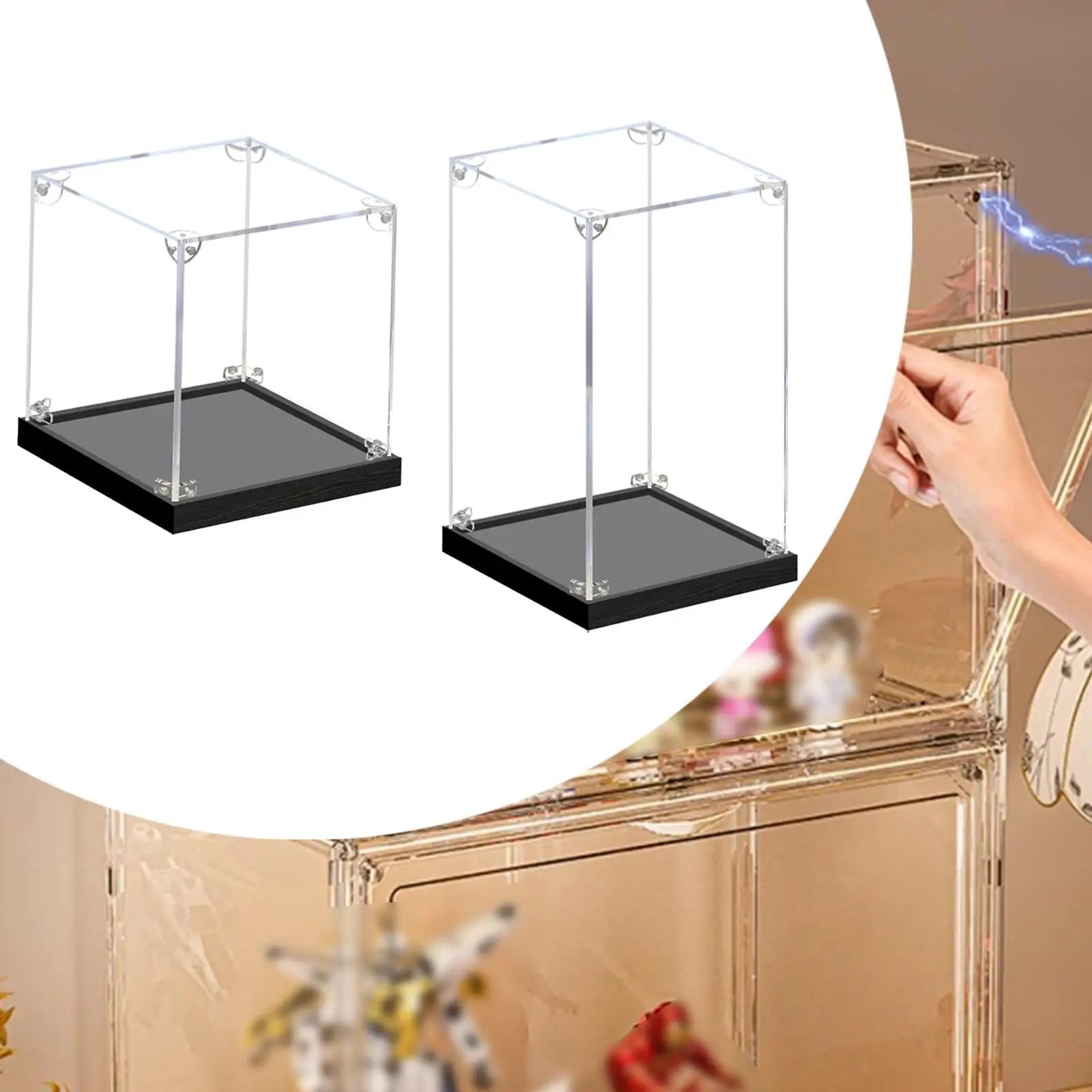 Mini Figure Display Case Acrylic Display Case for Toys Action Figures Statue