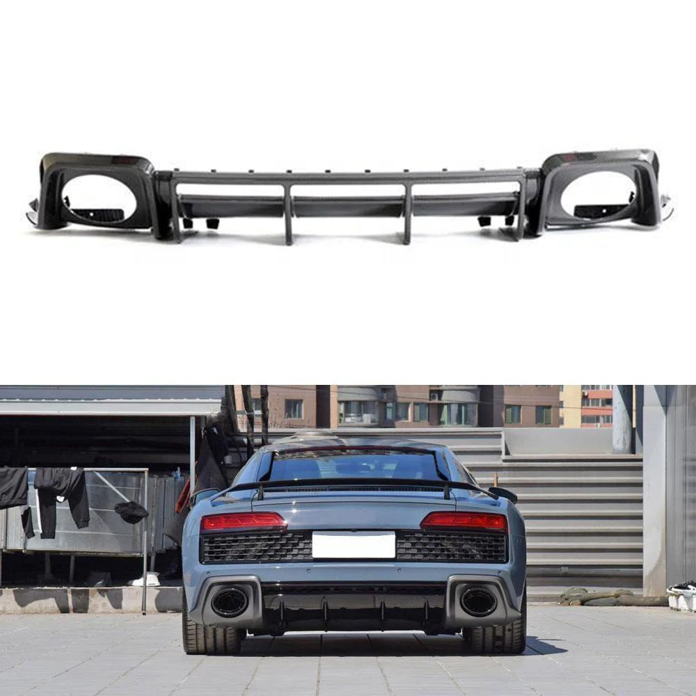 

Real Dry Carbon Fiber Rear Lip Rear Diffuser Body Kits Trim Car Parts Auto Accessories for Audi R8 PERFORMANCE Style