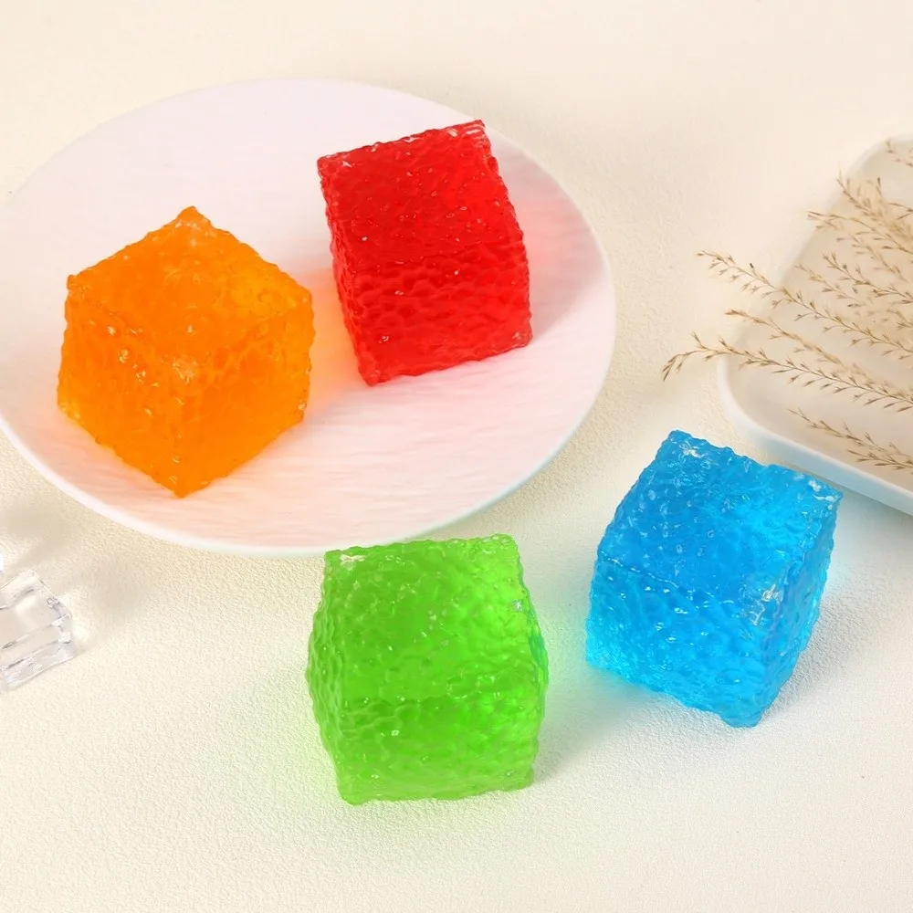 Color Random Ice Cube Squeeze Slow Rebound Stress Relief Square Fidget Maltose Pinch Anxiety Fidgeting