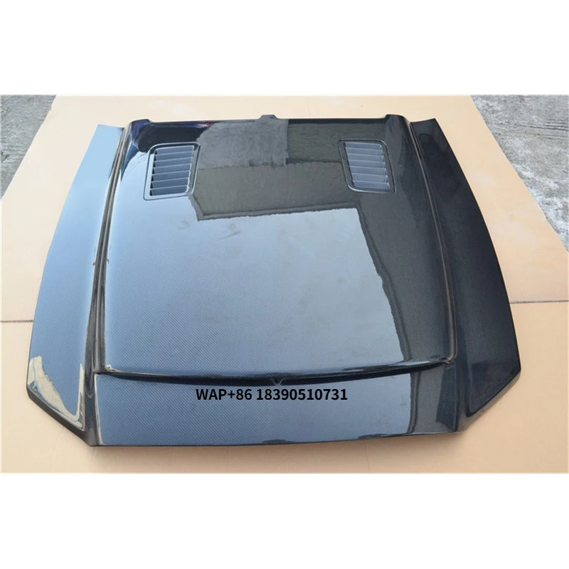 

New Carbon Fiber Front Bonnet for Mustang 2013-2014 Engine Clear Hood with Vents