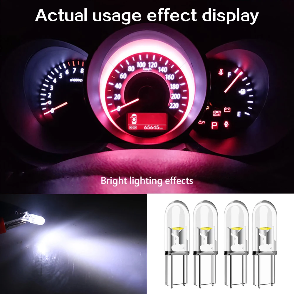 T5 LED Instrument Light Extra Bright Extra Bright COBs LED For Clear Visibility DIY Car Modification Project