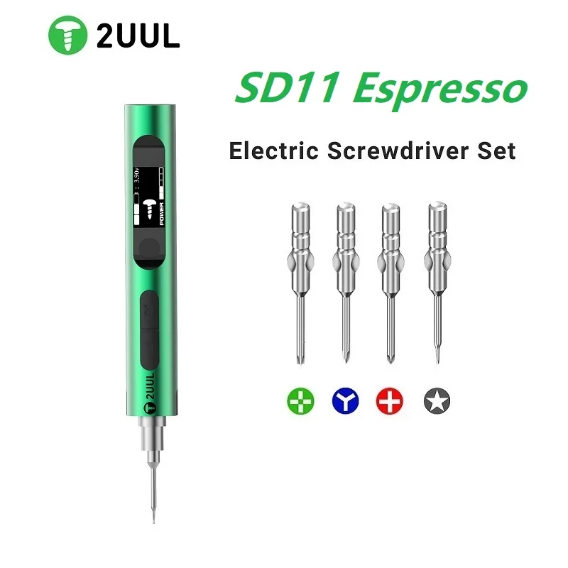 

Комплект компактных электрических отверток 2UUL SD11, умное управление крутящим моментом для точной сборки, защита от усталости, эргономичный дизайн, легкий вес