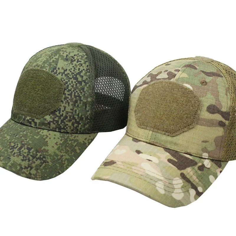 Outdoor Camouflage Adjustable Cap Mesh Tactical Airsoft Fishing Hunting Hiking Basketball Snapback Hat For Men Adult