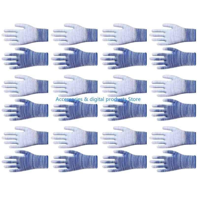 77JD Safety Work Gloves for Unisex Fishing Gardening Latex Coated Gloves Breathable