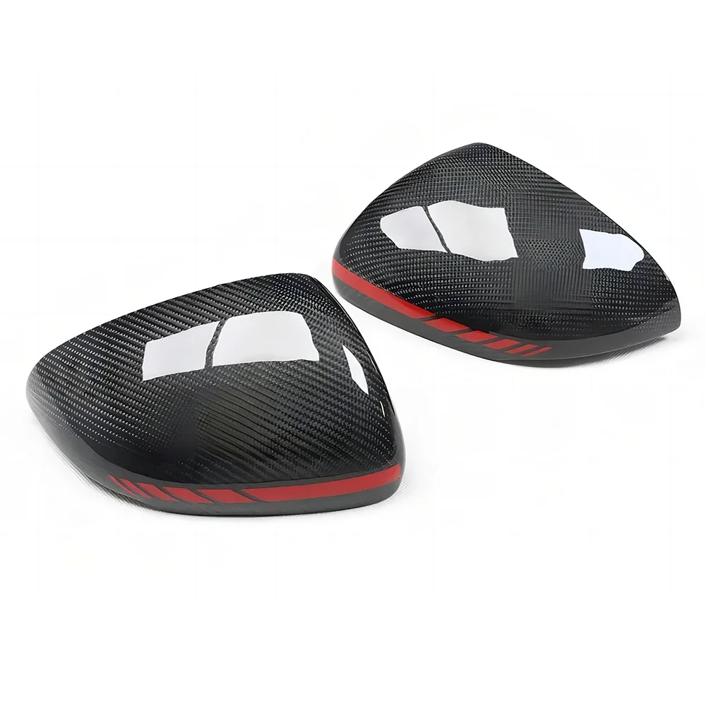 

Red Strip Carbon Fiber Replacement Rearview Side Mirror Covers Cap for Mercedes Benz W177 W118 A CLA Class Car Accessory