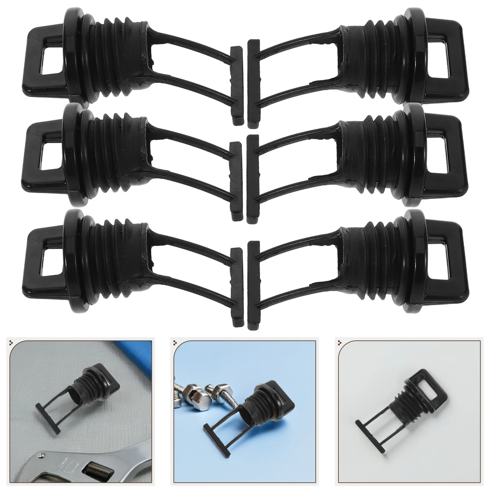

6Pcs Kayak Drain Plug Replacement Kit M19 Universal Scupper Plugs for Dinghy Canoe Boat Accessories Scupper Plug Kit