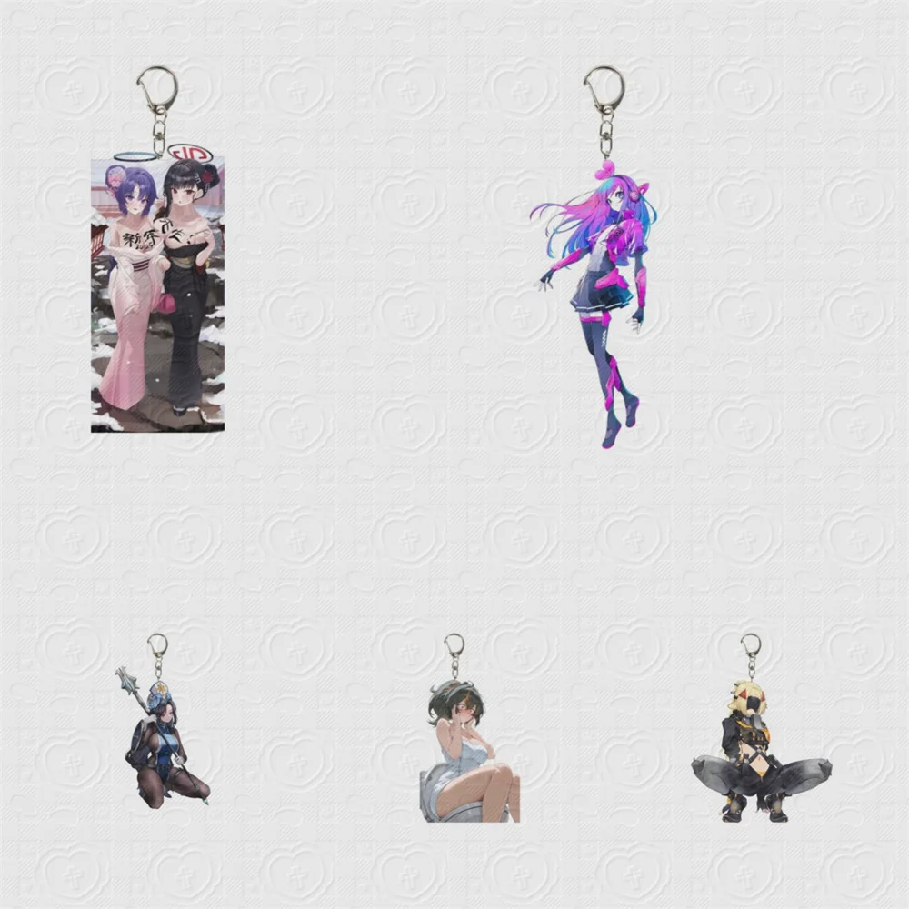 

6CM NEW Anime Blue Archive Acrylic Keychain Model Cosplay Charm Characters Ornament Accessories Goods Christmas Gifts