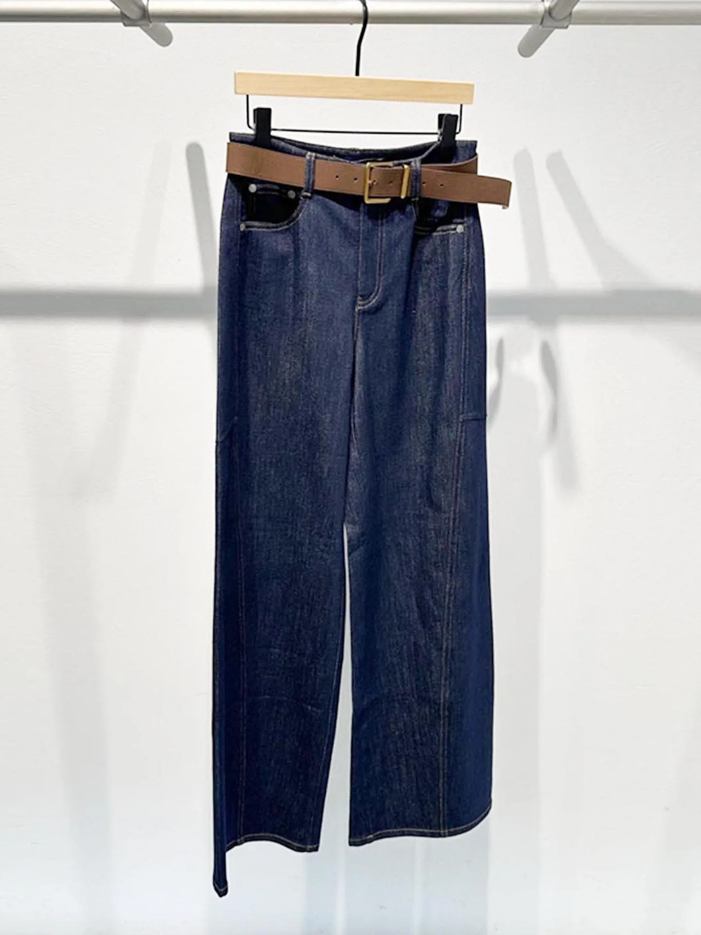 

High Waist Casual Straight Leg Wide Leg Jeans Women's Faion Autumn Collection Versatile Loose Fit High-End Women's Clothing
