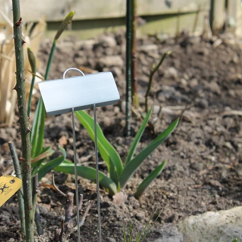 25 confezioni di etichette per piante in metallo, segni di piante in vaso di fiori da giardino, segno di piante impermeabili