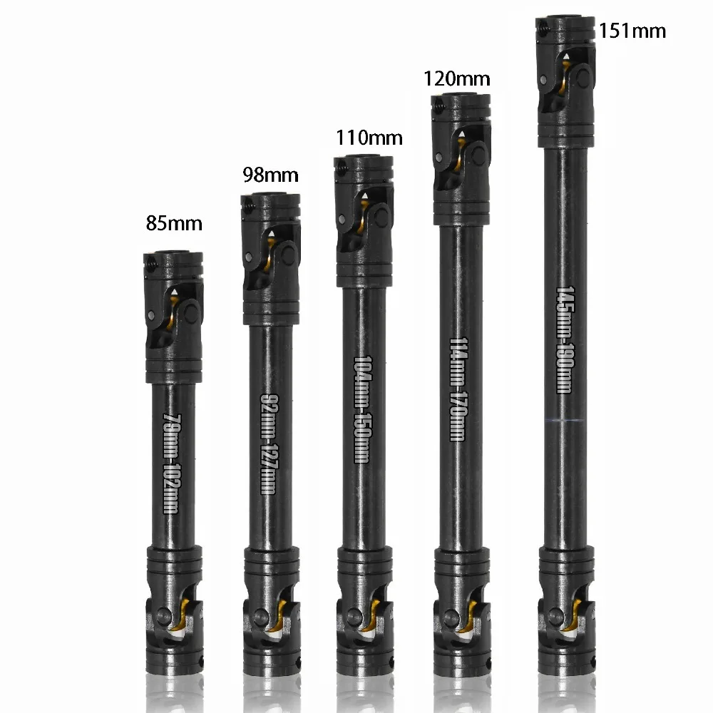 Arbre d'entraînement cannelé interne en métal, arbre de transmission à joint universel pour voiture 1/10 RC, inoler Axial SCX10, Gladiator YK4082, TRtage TF2, D110