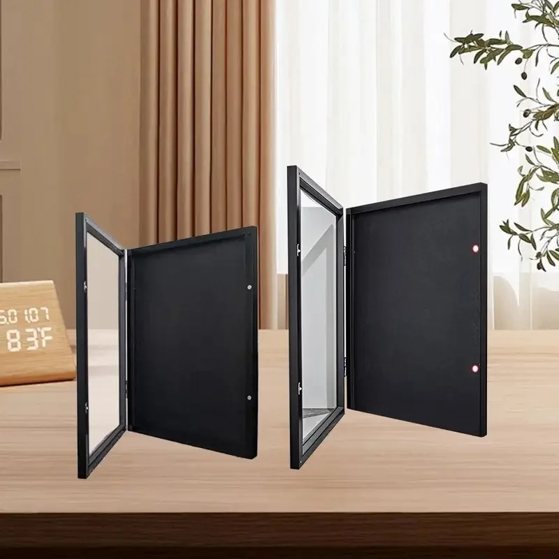 Top Quality Wall Mounted Wood T-Shirt Display Frame 33x33CM Multifunctional Shadow Box for Jerseys Memorabilia Storage