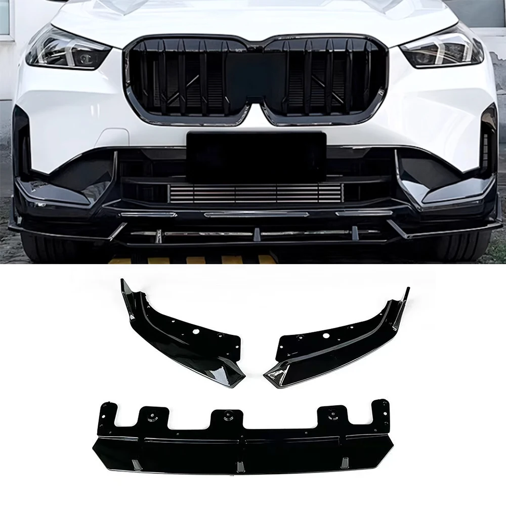 

Car Front Bumper Lip Spoiler Diffuser Splitters Body Kit Aprons Cover Guard Trim For BMW X1 U11 Standard Edition 2023-2024