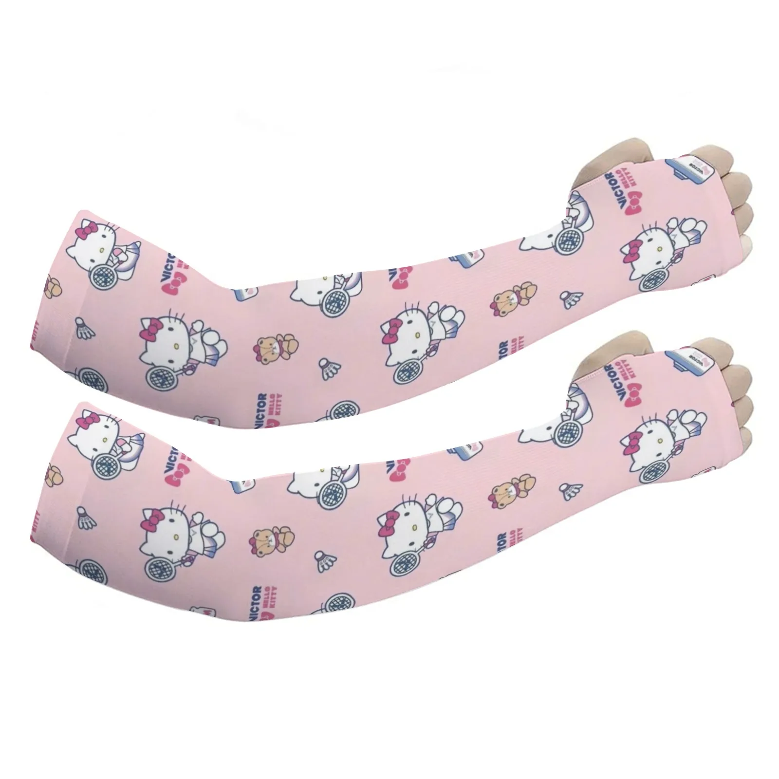 กีฬา Hello Kitty Sanrio น่ารักที่ปรับแต่งได้ - ปลอกแขนน้ําแข็งธีม - ป้องกันแสงแดด ระบายอากาศได้ดี และแห้งเร็วสําหรับไลฟ์สไตล์ที่กระตือรือร้น