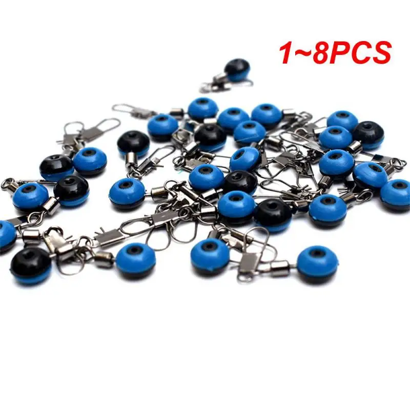 1~8PCS Fishing Float Bobber Stops Space Beans Swivel Connectors Wobbler Sea Fishing Saltwater Metal Plastic Tools Accessories