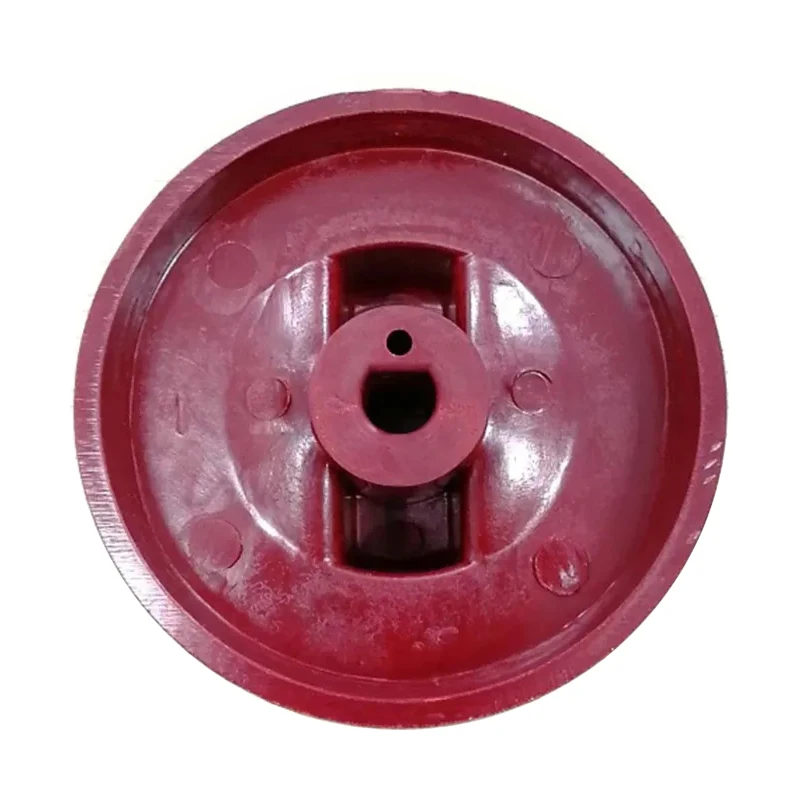 5 pcs BBQ Grill Knob Red High-Temperature Resistant Bakelite Round Rotary Switch with Printed O-Ring 60mm Diameter 8.7mm Shaft