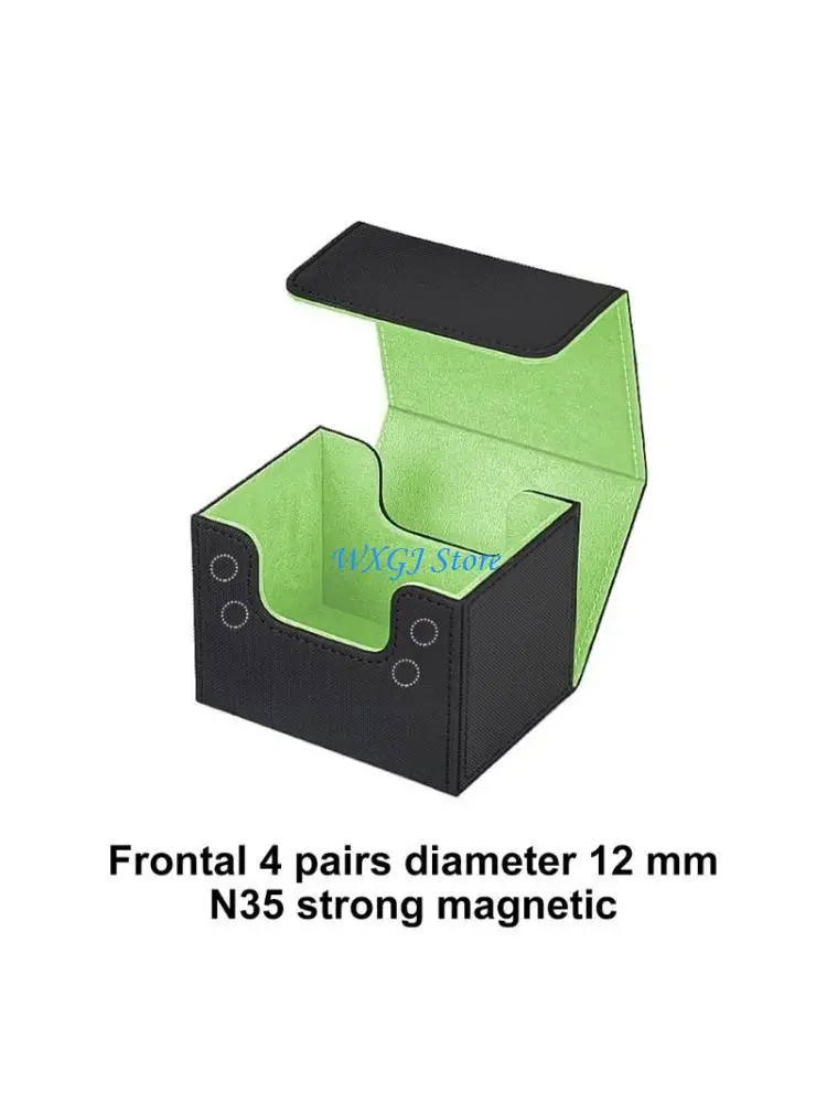 37JE PU Leather Trading Card Deck Storage Box Collectible Game Card Collector Storage Case Gathering Card Toy Container