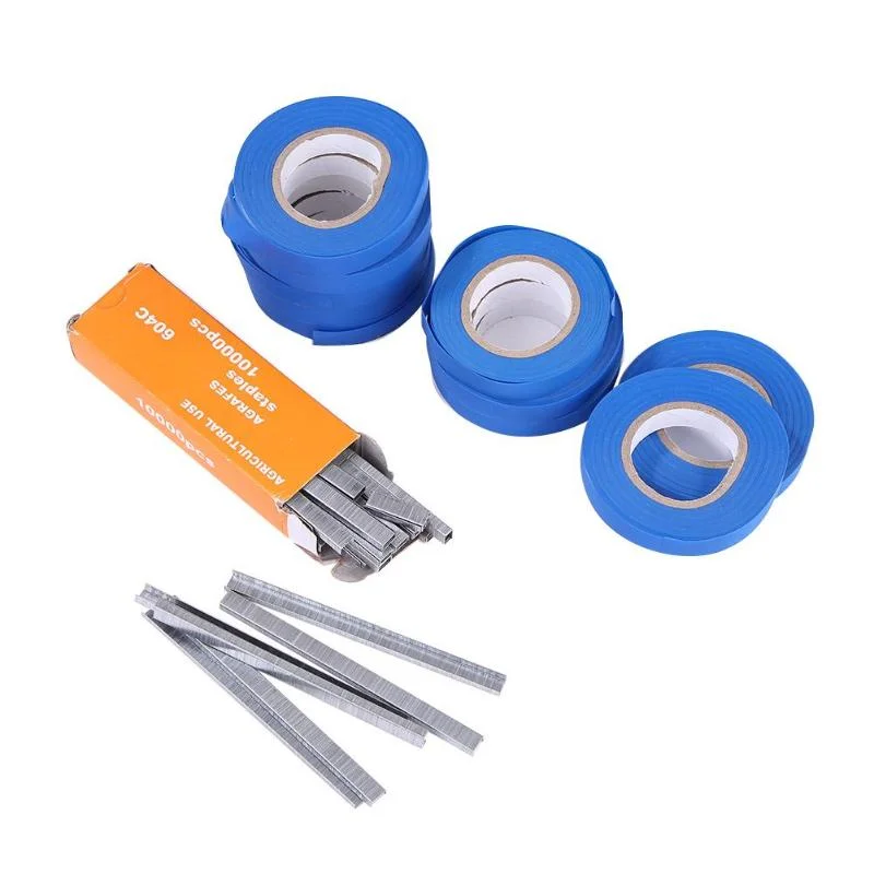 

2025Garden Plant Tapetool Tapener Tying Machine Accessories 10 Roll Tape + 1 Box Nails Vegetable Grape Pruning Tools
