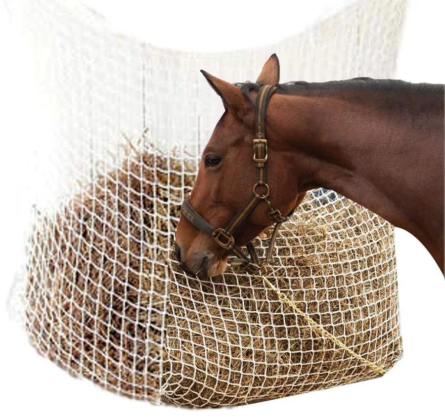 Cuttable Custom Size Hay Net Durable Weather Resistant Horse Goat Forage Feeding Net
