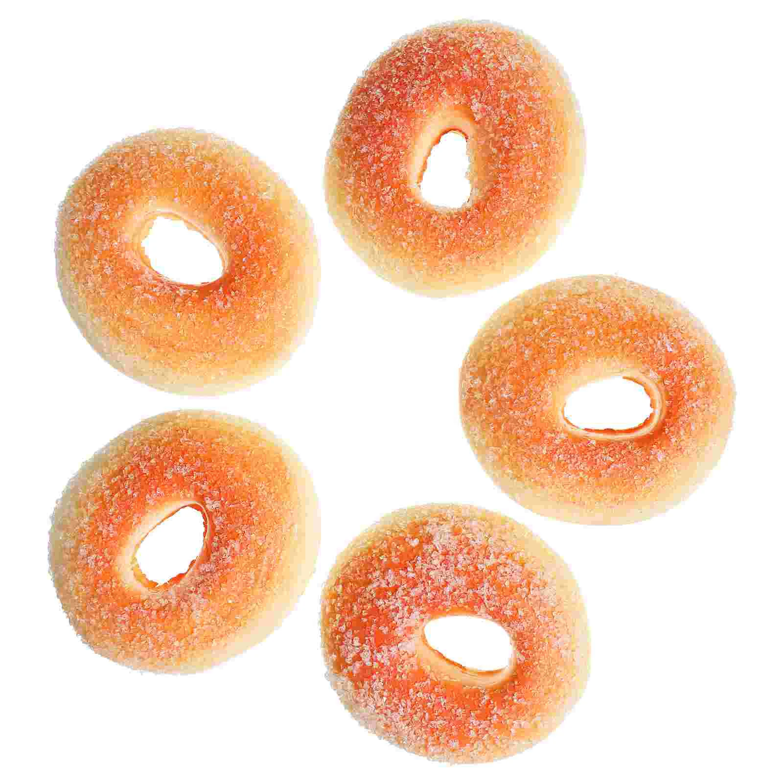 5-teiliges DIY-Ornament, Lebensmittel-Requisiten, Foto, künstlicher realistischer Donut, kreative Simulation