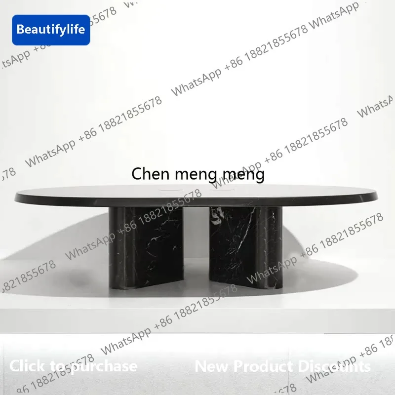 

C85 Natural marble coffee table designer Nordic light luxury living room coffee table tea table