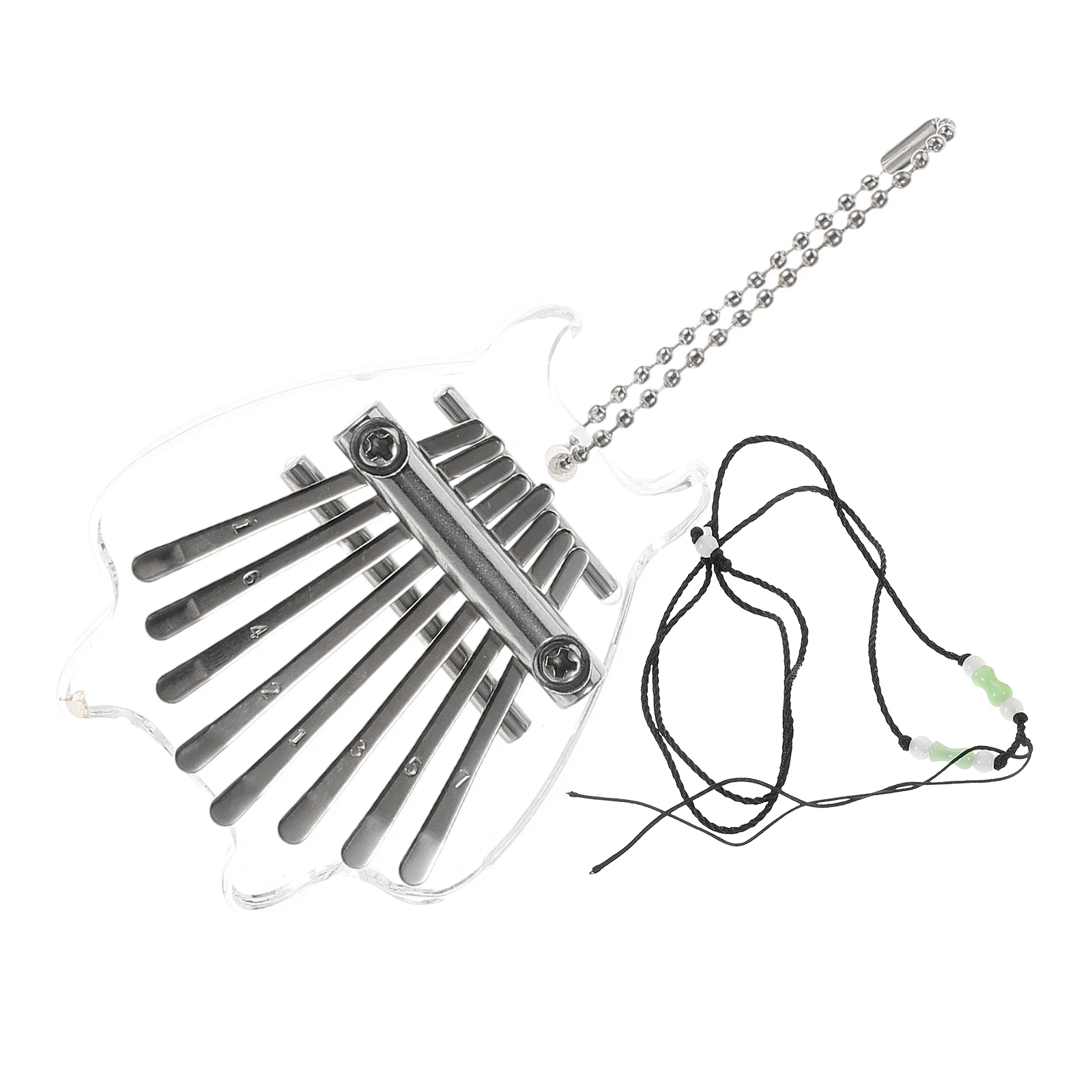 

Thumb Finger Instrument Electronic Kalimba Piano Mini Crystal Thump Acrylic African for Beginner