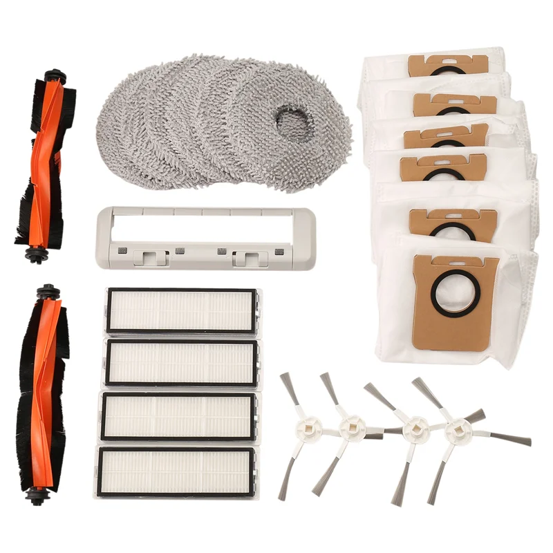YCOC-Accessories Kit For Xiaomi Robot Vacuum X20+ / X20 Plus Main Side Brush Hepa Filter Mop Cloth Dust Bag Replacement Parts