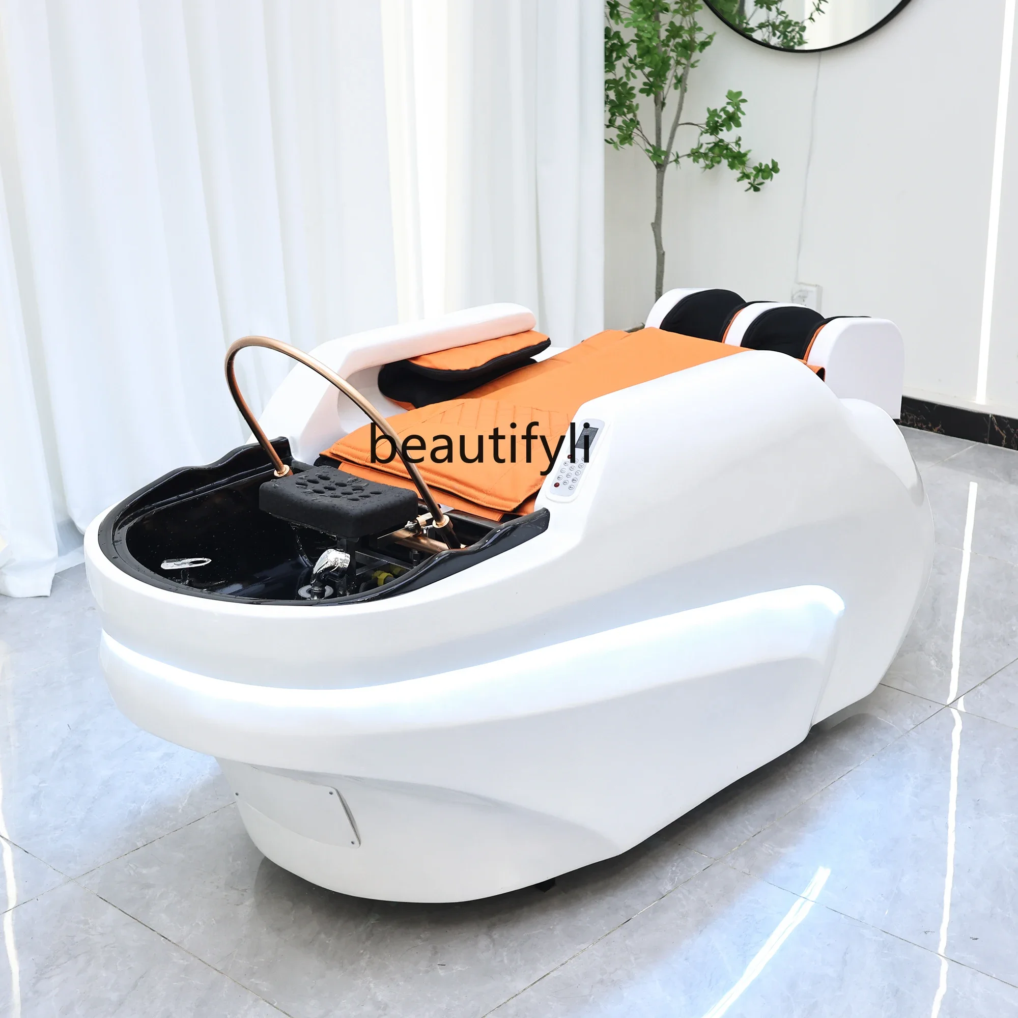 

A17 High-end water circulation automatic intelligent electric massage shampoo bed barber shop heating fumigation