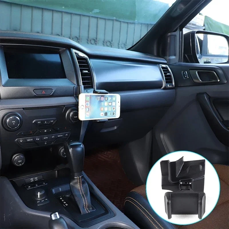 Car tool Accessories For Ford Ranger Wildtrak 2015-2021 Car Central Control Mobile Phone Bracket GPS Navigation Bracket Seat