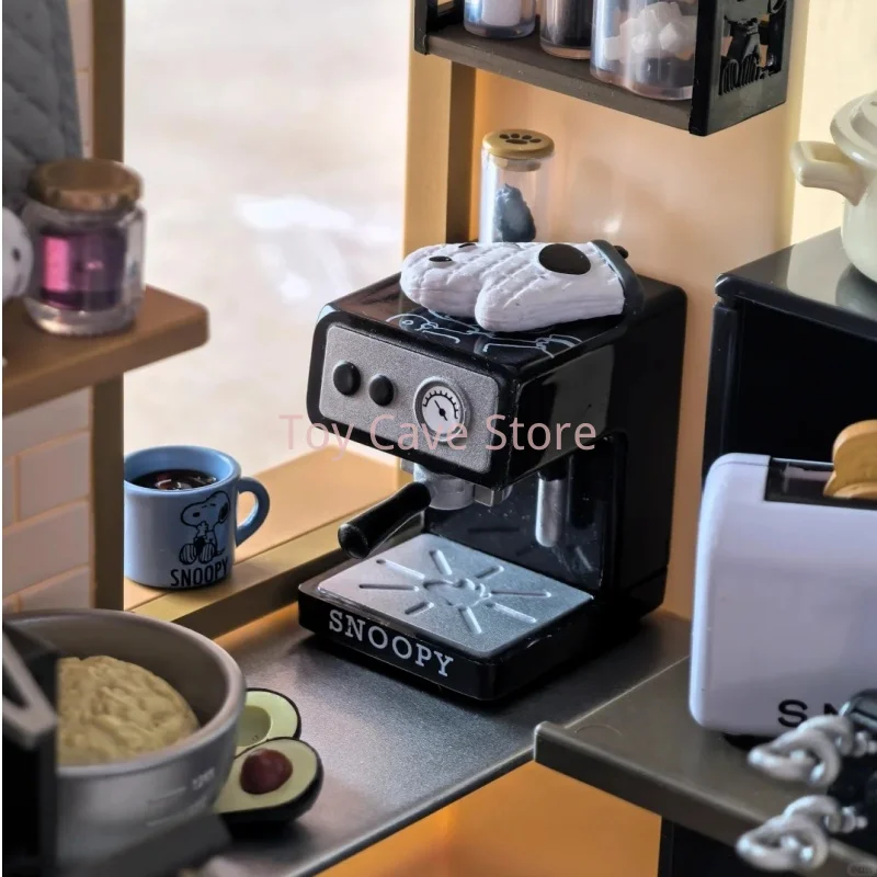 Genuine Re-Ment Peanuts Snoopy Mono Kitchen Mini Diorama Figure Blind Box Cooking Grill Vegetables Toast Collectible Gift Toy
