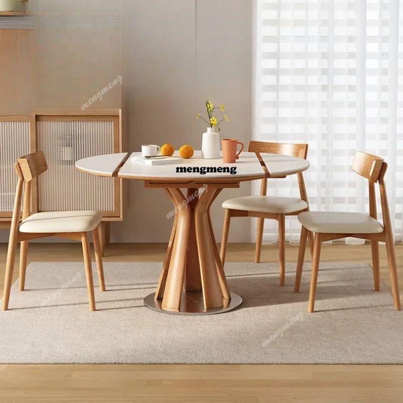 

Nesting Rock Slab Dining Table Retractable Simple Modern Household Dining Table Smooth Home Furniture Mesa De Comedor