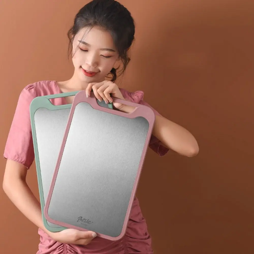 Household Anti-mold Double-Sided Chopping Board Non-slip Rustproof Cutting Board Stainless Steel Hangable Chopping Block Fruit