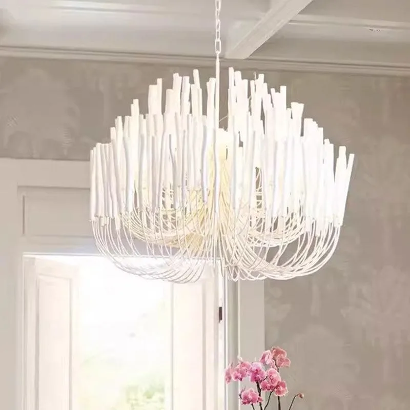 

Designer Modern Wooden Branch Pendant Light, Simple and Creative Hotel Floor Hallway Dining Room Showroom Lamp