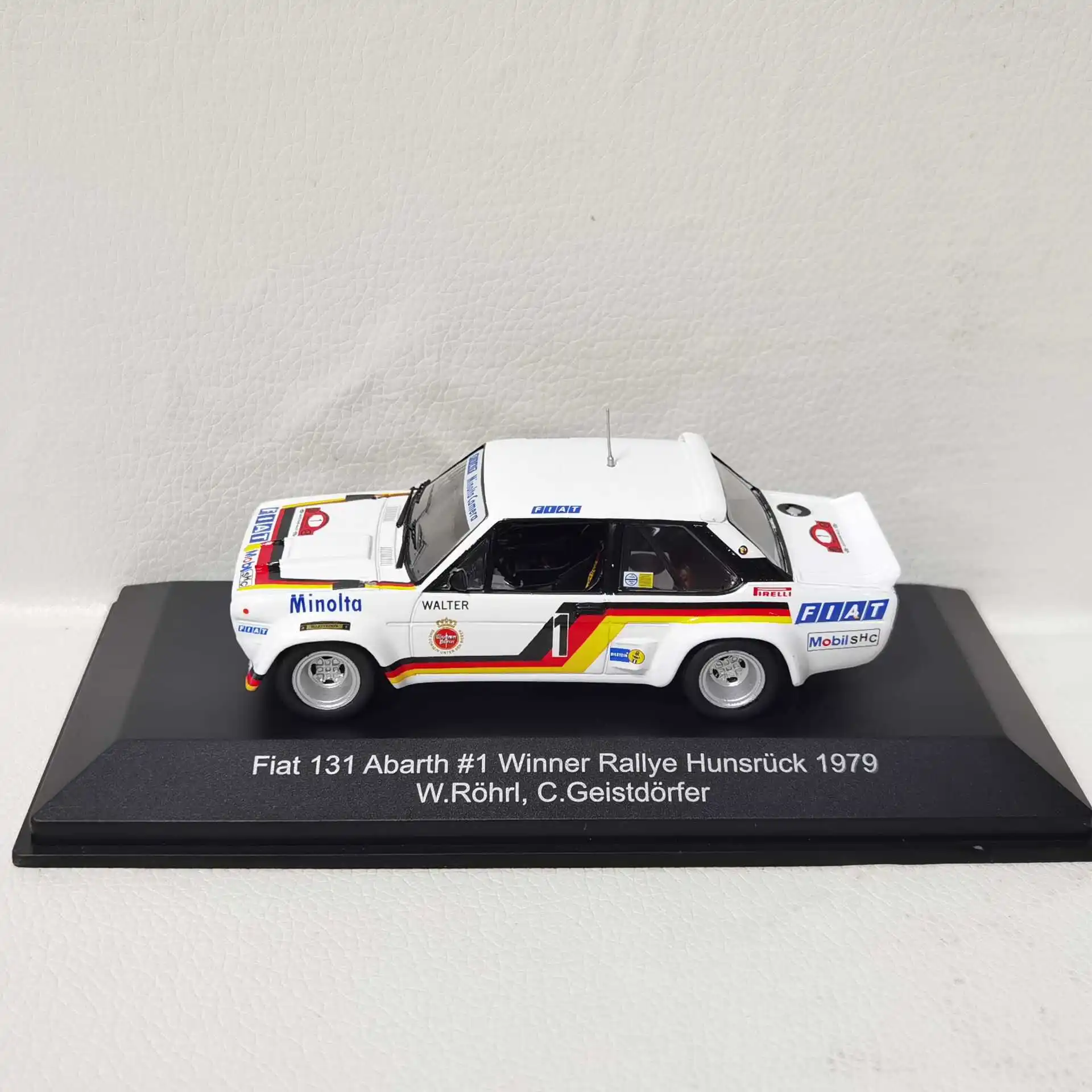 Diecast CMR 1/43 Scale FIAT 131 ABARTH #1 1979 Rally Car Alloy Car Model Collectible Toy Gift Souvenir Display Ornament