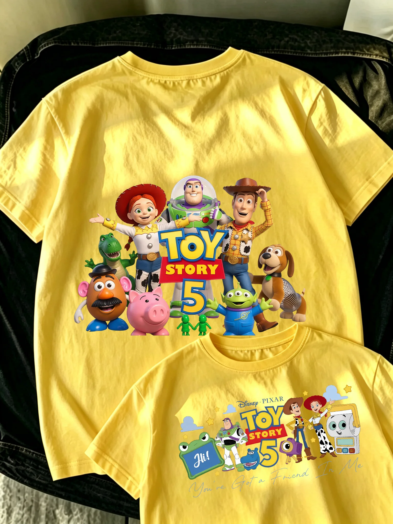 Toy Story 5 Movie Cartoon T-Shirt Men Women Summer 100 Cotton Clothing Oversize High Quality Short Sleeved Top Streetwear Unisex