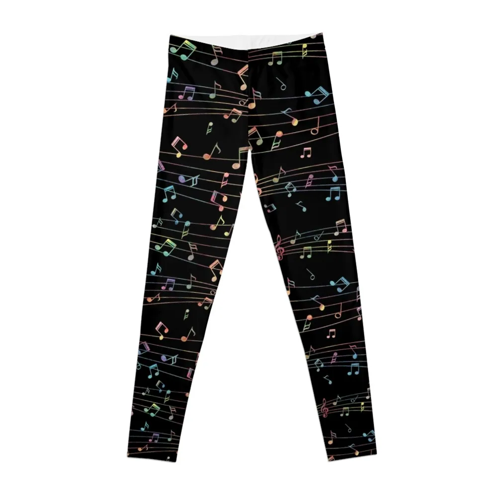 

Music Notes ColorfulLeggings legging pants raises butt active wear women