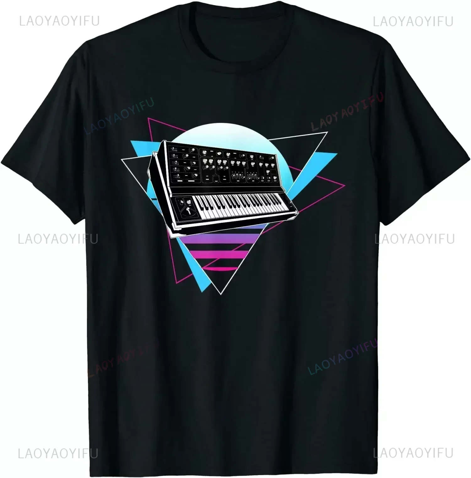 New Arrival Modular Synthesizer Analog Vaporwave Techno Tshirt Casual Short Sleeve Hip Hop Men T Shirt Summer Style Loose Tees