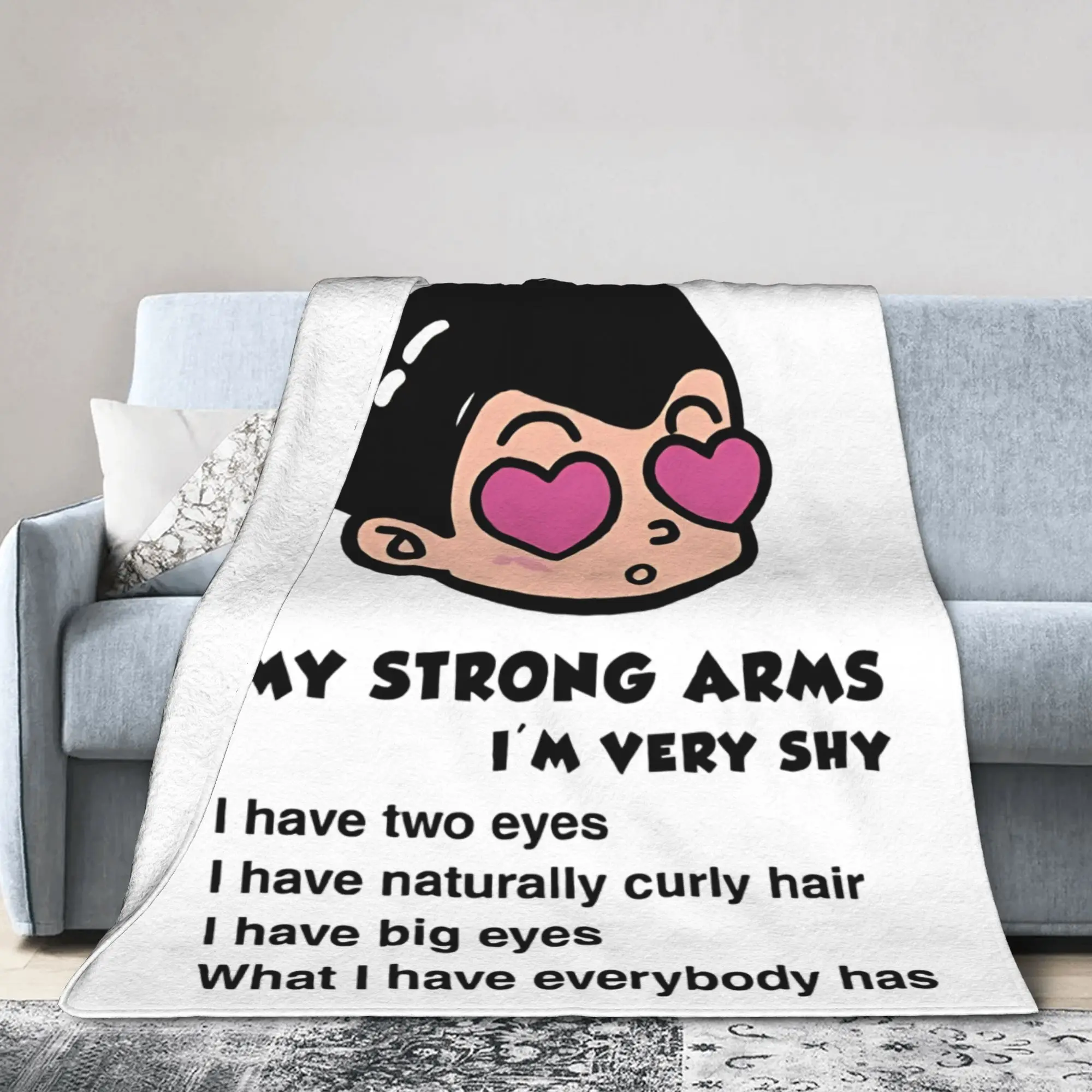 My Strong Arms Astroboy Velvet Throw Blanket Astro Boy Blankets for Bed Couch Warm Bedroom Quilt