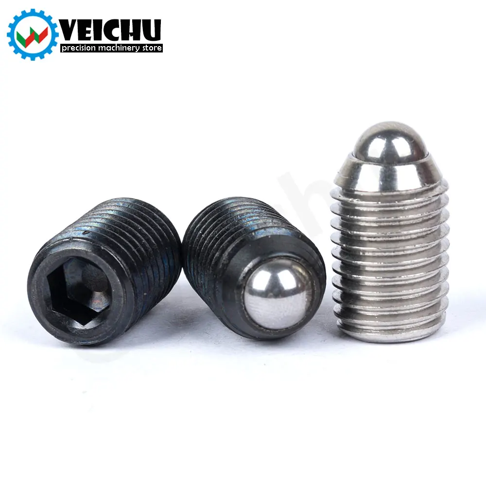 VCN414.1 Stainless/Carbon Steel Miniature Ball Plunger Spring Screw Hex Socket Ball Plunger With Threaded