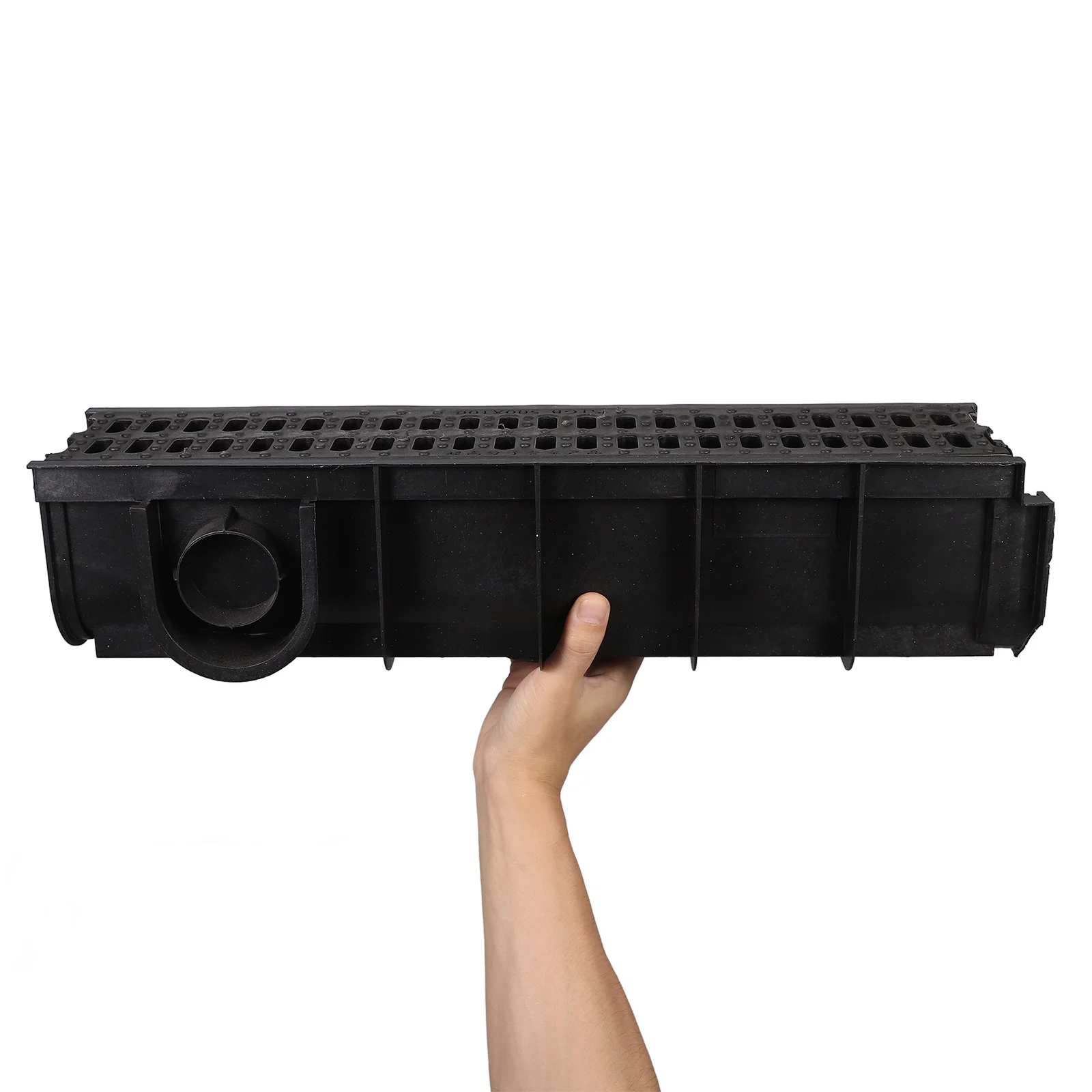 Пластиковый слив для траншей из смолы 20,44x4,91 дюйма, черная решетка Hdpe для уличной кухни, ванной комнаты, эффективный дренаж воды