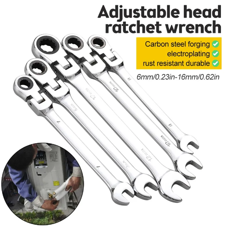 

Live head ratchet wrench, quick dual-purpose open-end wrench, hardware tool, force-saving wrench, household repair, manual tool