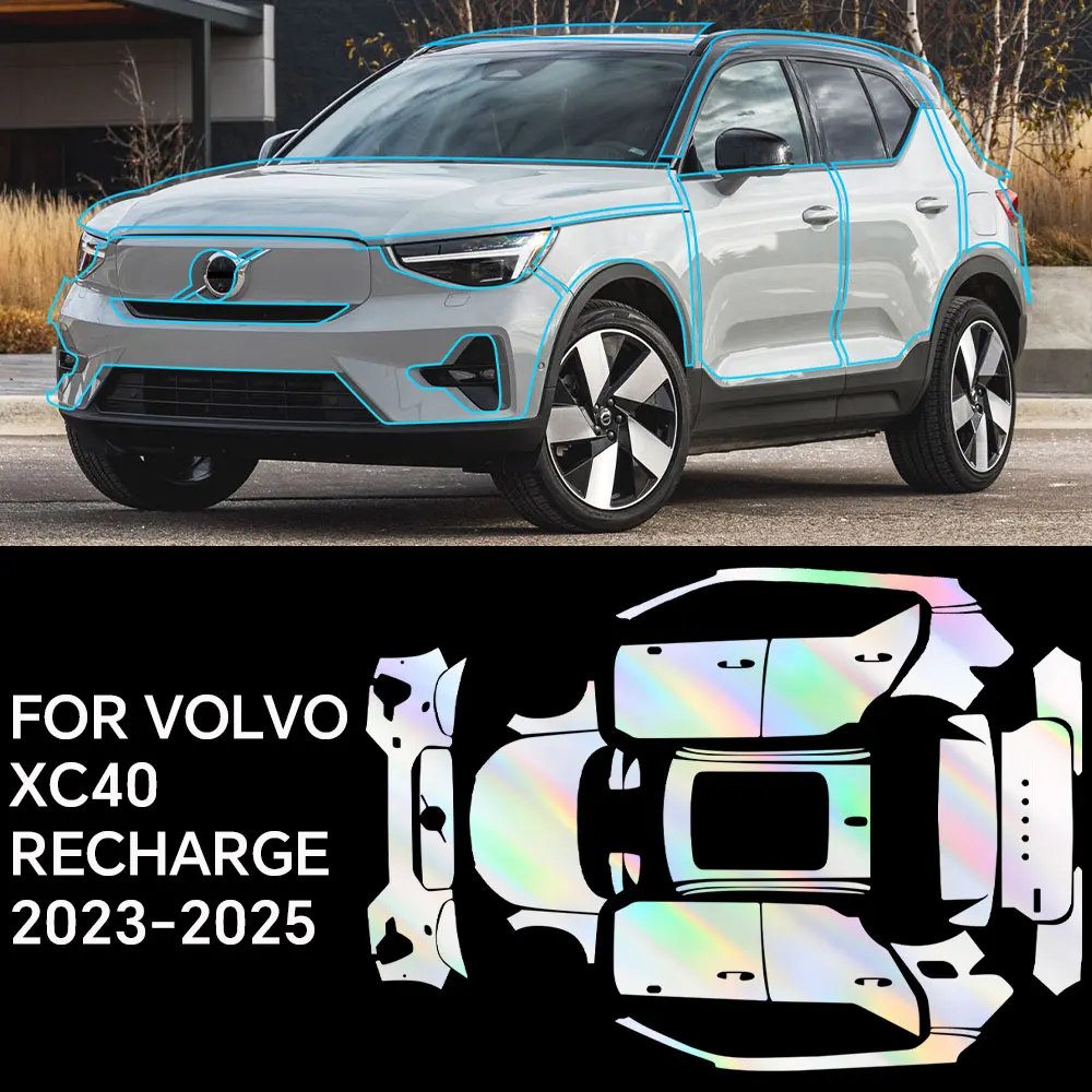 مخصص Precut ل فولفو XC40 إعادة شحن 2023-2024 طلاء السيارات طبقة حماية جسم السيارة بولي TPU شفافة المضادة للخدش اكسسوارات السيارات
