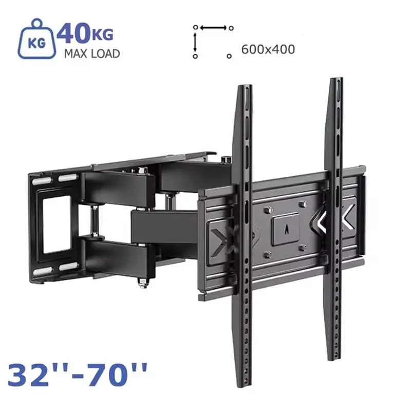 [HOT!A34R】 Full Motion TV Wall Mount For 32-70 Inch Tvs Dual Articulating Swivel Tilt Mount Up To VESA 600X400mm For Most Mo